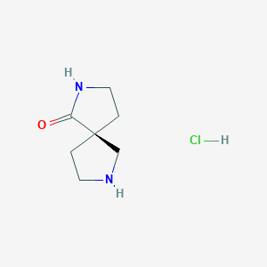 molecular formula C7H13ClN2O B6302710 (5S)-2,7-Diazaspiro[4.4]nonan-1-one hydrochloride CAS No. 2518063-72-2