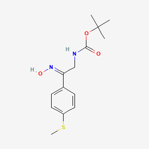 molecular formula C14H20N2O3S B6302725 t-Butyl N-[(2E)-2-(hydroxyimino)-2-[4-(methylsulfanyl)phenyl]ethyl]carbamate CAS No. 2197064-29-0