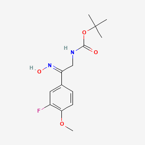 t-Butyl N-[(2E)-2-(3-fluoro-4-methoxyphenyl)-2-(hydroxyimino)ethyl]carbamate