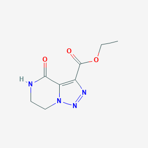 molecular formula C8H10N4O3 B6302762 Ethyl 4-oxo-4H,5H,6H,7H-[1,2,3]triazolo[1,5-a]pyrazine-3-carboxylate CAS No. 2169191-40-4