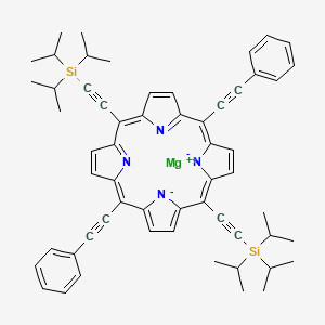 molecular formula C58H60MgN4Si2 B6302772 [5,15-双(苯乙炔基)-10,20-双[(三异丙基甲硅烷基)乙炔基]卟啉酸]镁(II) CAS No. 1397288-30-0