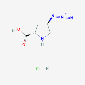 molecular formula C5H9ClN4O2 B6302775 (2S,4R)-4-Azidopyrrolidine-2-carboxylic acid hydrochloride CAS No. 1019849-13-8