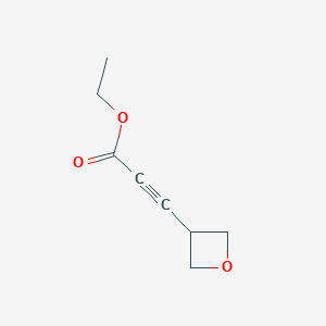 molecular formula C8H10O3 B6302838 Ethyl 3-(oxetan-3-yl)prop-2-ynoate CAS No. 2138167-54-9