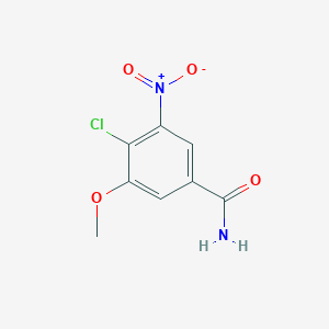 molecular formula C8H7ClN2O4 B6302871 4-Chloro-3-methoxy-5-nitrobenzamide CAS No. 2137975-62-1