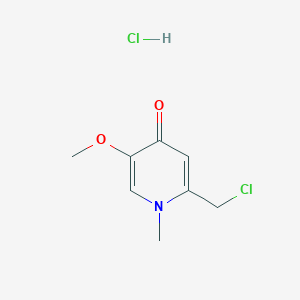 molecular formula C8H11Cl2NO2 B6302888 2-(Chloromethyl)-5-methoxy-1-methylpyridin-4(1H)-one hydrochloride CAS No. 2270908-51-3