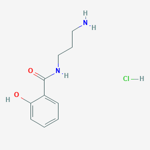 molecular formula C10H15ClN2O2 B6302892 N-(3-Aminopropyl)-2-hydroxybenzamide hydrochloride CAS No. 2270906-39-1