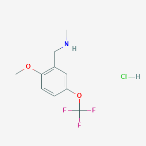molecular formula C10H13ClF3NO2 B6302897 1-[2-Methoxy-5-(trifluoromethoxy)phenyl]-N-methylmethanamine hydrochloride CAS No. 2270905-57-0