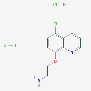 molecular formula C11H13Cl3N2O B6302904 2-[(5-Chloroquinolin-8-yl)oxy]ethanamine dihydrochloride CAS No. 2270905-27-4