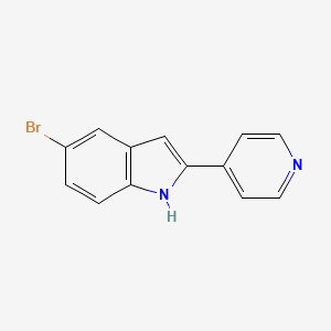 molecular formula C13H9BrN2 B6302940 5-Bromo-2-(pyridin-4-yl)-1H-indole CAS No. 906776-79-2