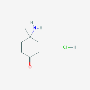 molecular formula C7H14ClNO B6302961 4-Amino-4-methyl-cyclohexanone hydrochloride CAS No. 1262411-95-9