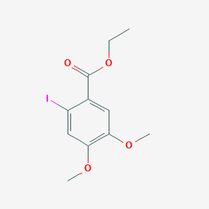 molecular formula C11H13IO4 B6302974 2-Iodo-4,5-dimethoxy-benzoic acid ethyl ester, 97% CAS No. 1093973-19-3