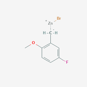 molecular formula C8H8BrFOZn B6302988 (5-Fluoro-2-methoxybenzyl)zinc bromide, 0.50 M in THF CAS No. 948850-56-4