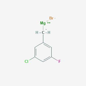 molecular formula C7H5BrClFMg B6302996 3-Chloro-5-fluorobenzylmagnesium bromide, 0.25 M in 2-MeTHF CAS No. 955041-77-7