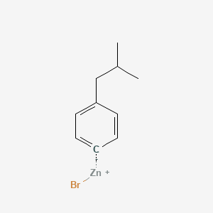 molecular formula C10H13BrZn B6303056 4-Isobutylphenylzinc bromide, 0.50 M in THF CAS No. 614753-48-9