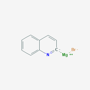 molecular formula C9H6BrMgN B6303066 Quinolin-2-ylmagnesium bromide, 0.25 M in 2-MeTHF CAS No. 46046-59-7