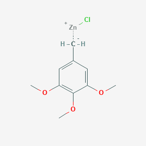 molecular formula C10H13ClO3Zn B6303071 3,4,5-Trimethoxybenzylzinc chloride, 0.50 M in THF CAS No. 378791-53-8