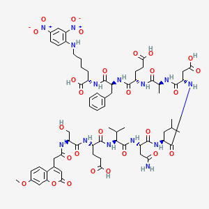 molecular formula C68H88N14O27 B6303111 Mca-(Asn670,Leu671)-Amyloid b/A4 Protein Precursor770 (667-675)-Lys(Dnp) Ammonium acetate CAS No. 1802078-31-4