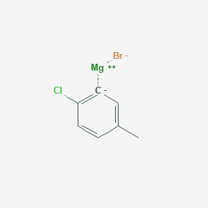 molecular formula C7H6BrClMg B6303120 2-Chloro-5-methylphenylmagnesium bromide, 0.50 M in THF CAS No. 1428324-28-0