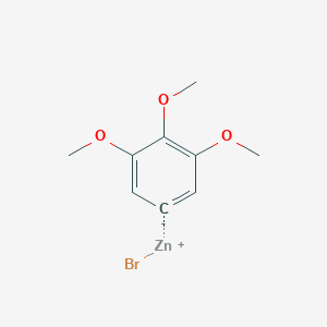 molecular formula C9H11BrO3Zn B6303134 3,4,5-Trimethoxyphenylzinc bromide, 0.50 M in THF CAS No. 1569303-99-6