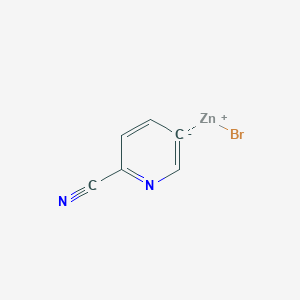molecular formula C6H3BrN2Zn B6303142 (6-Cyanopyridin-3-yl)zinc bromide, 0.25 M in THF CAS No. 1380655-80-0