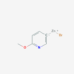 molecular formula C6H6BrNOZn B6303184 (6-Methoxypyridin-3-yl)zinc bromide, 0.25 M in THF CAS No. 1227833-85-3