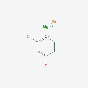 molecular formula C6H3BrClFMg B6303189 (2-Chloro-4-fluorophenyl)magnesium bromide, 0.25 M in THF CAS No. 1234212-37-3