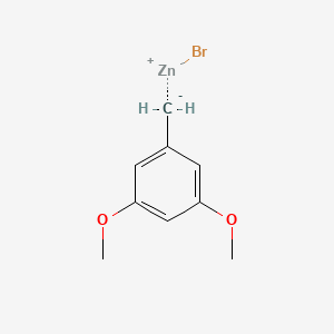 molecular formula C9H11BrO2Zn B6303209 3,5-Dimethoxybenzylzinc bromide, 0.50 M in THF CAS No. 1072786-98-1