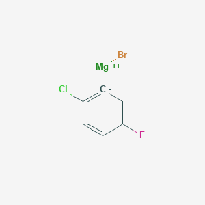 molecular formula C6H3BrClFMg B6303221 2-Chloro-5-fluorophenylmagnesium bromide, 0.50 M in THF CAS No. 1072142-39-2