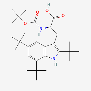 molecular formula C28H44N2O4 B6303225 Boc-L-2,5,7-tri-tert-butyl-tryptophan (Boc-L-Tbt-OH) CAS No. 78654-82-7