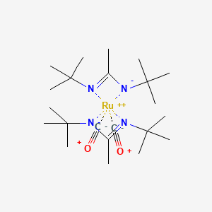 molecular formula C22H42N4O2Ru B6303267 Bis(N,N'-di-t-butylacetamidinato)ruthenium(II) dicarbonyl, 98% (99.99%-Ru) CAS No. 949113-49-9