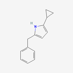 molecular formula C14H15N B6303271 2-Cyclopropyl-5-benzylpyrrole CAS No. 2098260-55-8