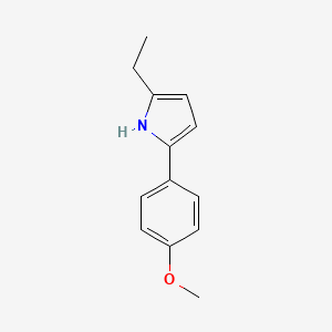 molecular formula C13H15NO B6303286 2-(4-Methoxyphenyl)-5-ethyl-1H-pyrrole CAS No. 1929585-16-9