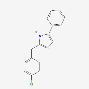 molecular formula C17H14ClN B6303299 2-(4-Chlorobenzyl)-5-phenyl-1H-pyrrole CAS No. 2098260-54-7