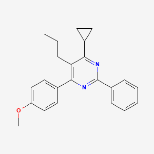molecular formula C23H24N2O B6303301 2-Phenyl-4-(4-methoxyphenyl)-5-propyl-6-cyclopropylpyrimidine CAS No. 1810761-34-2