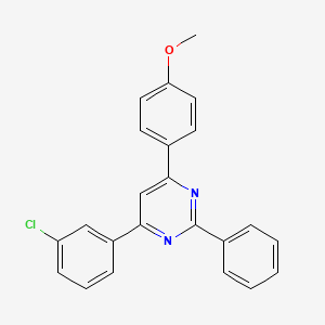molecular formula C23H17ClN2O B6303375 2-Phenyl-4-(3-chlorophenyl)-6-(4-methoxyphenyl)pyrimidine CAS No. 2067287-44-7