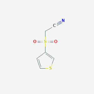 molecular formula C6H5NO2S2 B063034 2-(3-Thienylsulfonyl)acetonitrile CAS No. 175205-79-5