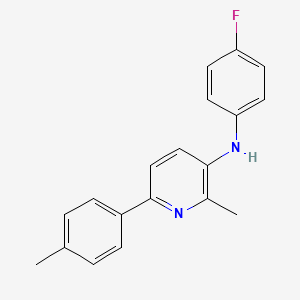 molecular formula C19H17FN2 B6303441 2-Methyl-6-(4-methylphenyl)-3-(4-fluorophenylamino)-pyridine CAS No. 2055683-26-4