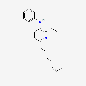 molecular formula C21H28N2 B6303471 2-Ethyl-6-(6-methyl-5-hepten-1-yl)-3-phenylamino-pyridine CAS No. 2055683-22-0