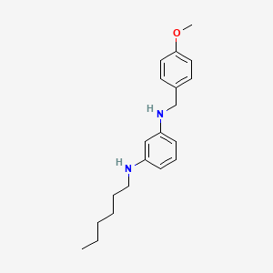 molecular formula C20H28N2O B6303508 N1-(n-Hexyl)-N3-(4-methoxybenzyl)-phenylene-1,3-diamine CAS No. 1820881-85-3