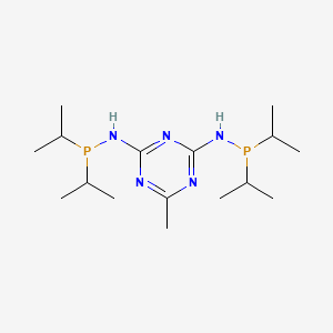 molecular formula C16H33N5P2 B6303514 N2,N4-Bis(diisopropylphosphino)-6-methyl-1,3,5-triazine-2,4-diamine CAS No. 1422518-27-1