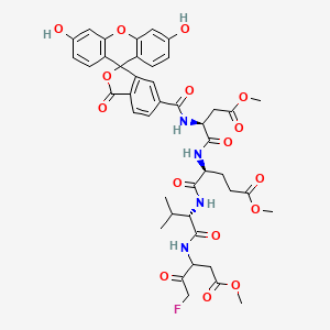 molecular formula C43H45FN4O16 B6303576 Fluorescein-6-carbonyl-Asp(OMe)-Glu(OMe)-Val-DL-Asp(OMe)-fluoromethylketone CAS No. 1926163-65-6