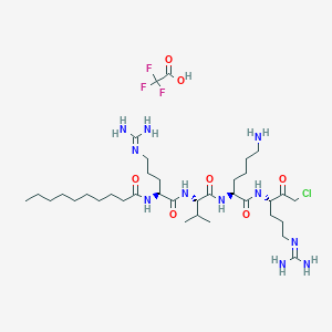molecular formula C36H67ClF3N11O7 B6303584 Decanoyl-Arg-Val-Lys-Arg-chloromethylketone trifluoroacetate CAS No. 2098497-25-5