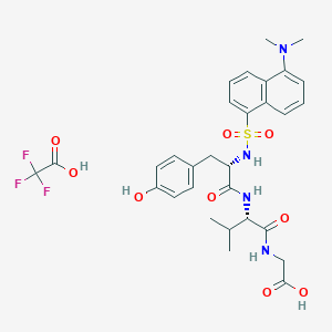 molecular formula C30H35F3N4O9S B6303585 Dansyl-Tyr-Val-Gly-OH Trifluoroacetate CAS No. 350691-68-8