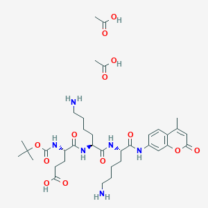 molecular formula C36H56N6O13 B6303613 Boc-Glu-Lys-Lys-AMC acetate CAS No. 74085-01-1