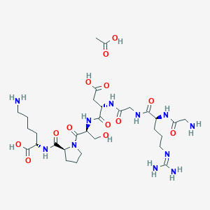 molecular formula C30H53N11O13 B6303619 H-Gly-Arg-Gly-Asp-Ser-Pro-Lys-OH Acetate CAS No. 144027-77-0
