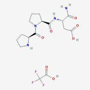 molecular formula C16H23F3N4O7 B6303639 H-Pro-Pro-Asp-NH2 trifluoroacetate CAS No. 947370-90-3