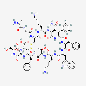 molecular formula C76H104N18O19S2 B6303653 ([ring-D5]Phe6)-Somatostatin-14 (H-Ala-Gly-Cys(1)-Lys-Asn-Phe(d5)-Phe-Trp-Lys-Thr-Phe-Thr-Ser-Cys(1)-OH) CAS No. 1926163-72-5