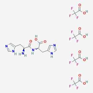 molecular formula C20H20F12N6O11 B6303696 H-His-His-OH trifluoroacetate (H-L-His-L-His-OH.4TFA) CAS No. 432038-55-6