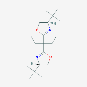 (4R,4'R)-2,2'-(Pentane-3,3-diyl)bis(4-tert-butyl-4,5-dihydrooxazole), 98%, ee 99%