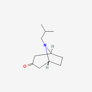 molecular formula C11H19NO B6303765 (1R,5S)-8-Isobutyl-8-azabicyclo[3.2.1]octan-3-one;  95% CAS No. 87078-40-8